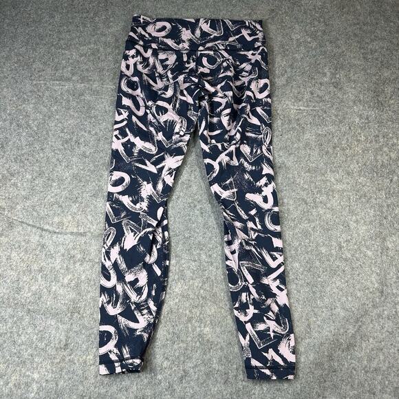 Lululemon Wunder Under Tight Womens 10 Graffiti Pop Navy Full Length Legging - Picture 7 of 8